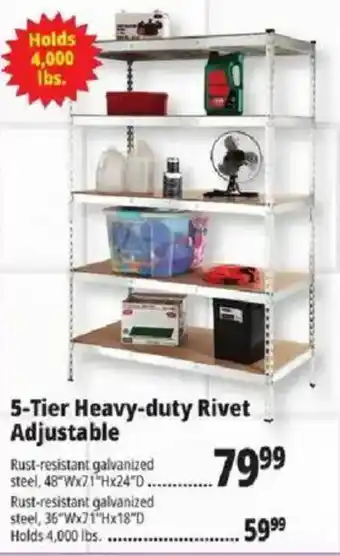 Ocean State Job Lot 5-Tier Heavy-duty Rivet Adjustable offer