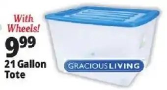 Ocean State Job Lot Gracious Living 21 Gallon Tote offer