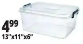 Ocean State Job Lot Clear plastic storage bin offer
