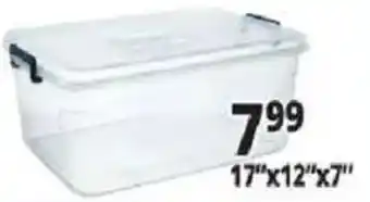 Ocean State Job Lot Clear plastic storage bin offer