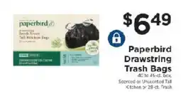 ShopRite Paperbird drawstring trash bags offer