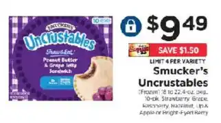 ShopRite Smucker's Uncrustables offer