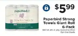 ShopRite Paperbird strong towels giant roll offer
