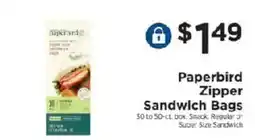 ShopRite Paperbird Zipper Sandwich Bags offer