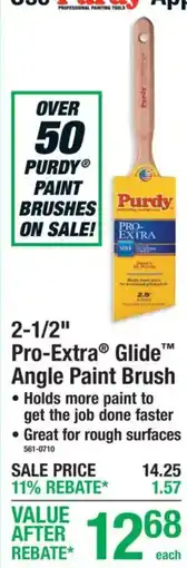 Menards Purdy Pro-Extra Glide Angle Paint Brush offer