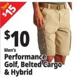 Ocean State Job Lot Men's Performance Golf, Belted Cargo & Hybrid offer