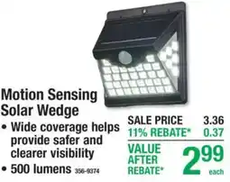 Menards Motion Sensing Solar Wedge offer