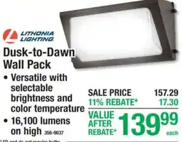 Menards Lithonia Lighting Dusk-to-Dawn Wall Pack offer