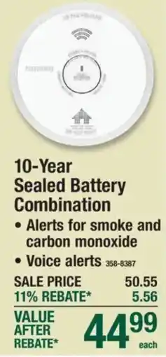 Menards 10-Year Sealed Battery Combination offer