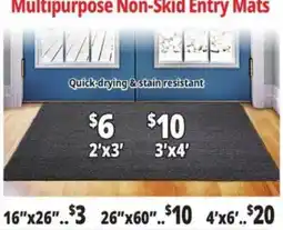 Ocean State Job Lot Multipurpose Non-Skid Entry Mats offer