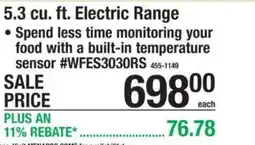 Menards 5.3 cu. ft. Electric Range offer