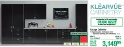 Menards Klearvue garage cabinets offer