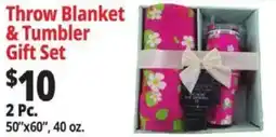 Ocean State Job Lot Throw Blanket & Tumbler Gift Set offer