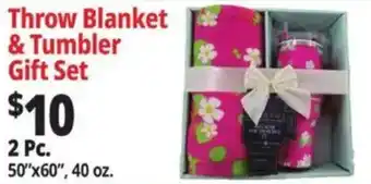 Ocean State Job Lot Throw Blanket & Tumbler Gift Set offer