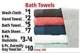 Ocean State Job Lot 6 Pc. Dormify Gray Towel Set offer
