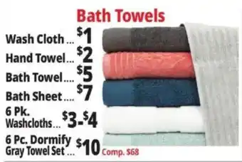 Ocean State Job Lot 6 Pc. Dormify Gray Towel Set offer