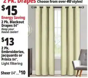 Ocean State Job Lot 2 Pk. Drapes offer