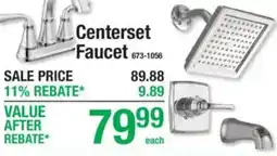 Menards Centerset Faucet offer