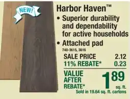 Menards Harbor Haven offer