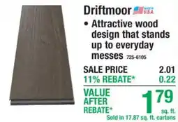 Menards Driftmoor attractive wood design that stands up to everyday messes offer