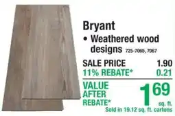 Menards Bryant weathered wood designs offer