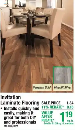 Menards Invitation laminate flooring offer