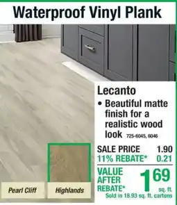 Menards Lecanto Waterproof Vinyl Plank offer