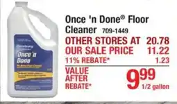 Menards Once 'n Done Floor Cleaner offer