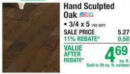 Menards Hand Sculpted Oak offer