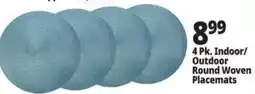 Ocean State Job Lot 4 Pk. Indoor/Outdoor Round Woven Placemats offer