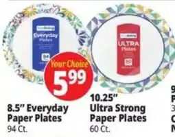 Ocean State Job Lot Your Choice Everyday or Ultra Strong Paper Plates offer
