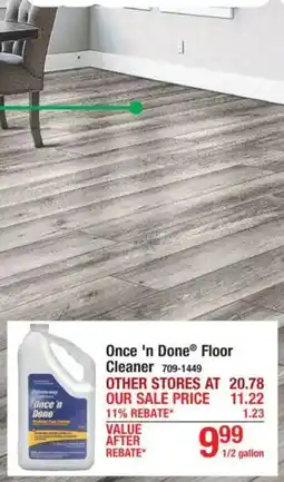 Menards Once 'n Done Floor Cleaner offer