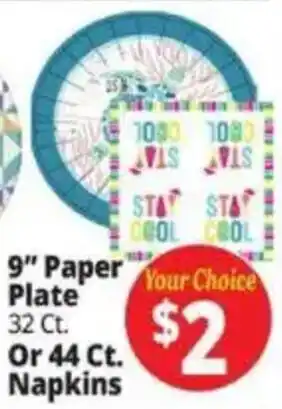 Ocean State Job Lot 9" Paper Plate offer