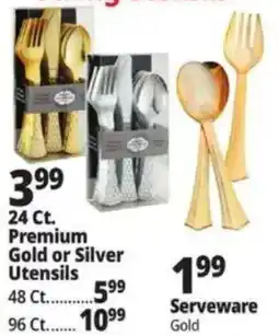 Ocean State Job Lot Premium Gold or Silver Utensils offer