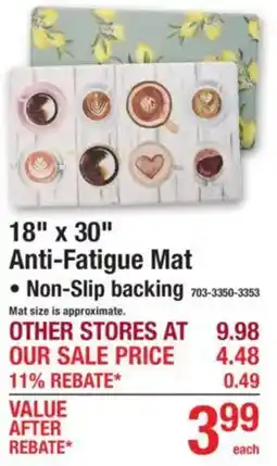 Menards Anti-Fatigue Mat offer