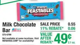 Menards Mr Beast Feastables Milk Chocolate Bar offer