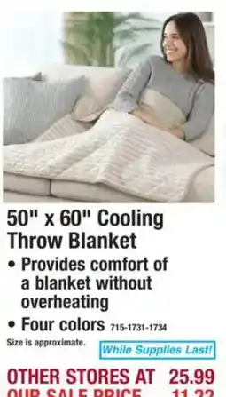 Menards 50" x 60" Cooling Throw Blanket offer