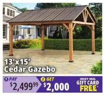Ocean State Job Lot Cedar Gazebo offer