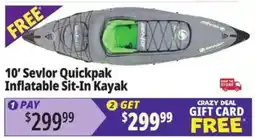 Ocean State Job Lot Sevlor Quickpak Inflatable Sit-In Kayak offer