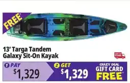 Ocean State Job Lot 13' Targa Tandem Galaxy Sit-On Kayak offer