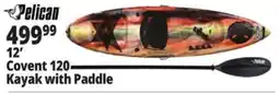 Ocean State Job Lot Pelican covent 120 kayak with paddle offer