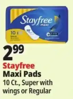 Ocean State Job Lot Stayfree Maxi Pads offer
