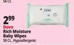 Ocean State Job Lot Dove Rich Moisture Baby Wipes offer