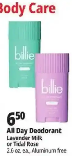 Ocean State Job Lot Billie All Day Deodorant offer