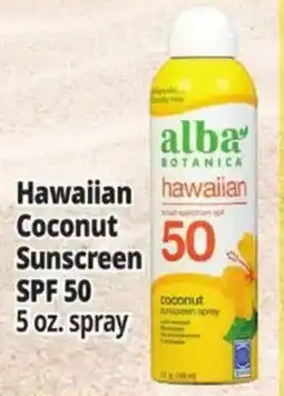 Ocean State Job Lot Alba Botanica hawaiian coconut sunscreen spray offer
