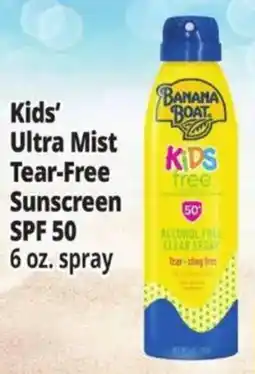 Ocean State Job Lot Banana Boat kids' ultra mist tear-free sunscreen spf 50 offer