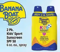 Ocean State Job Lot Banana Boat Kids' Sport Sunscreen SPF 50 offer