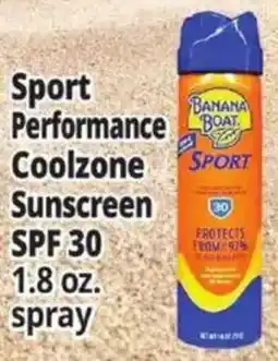 Ocean State Job Lot Banana Boat Sport Performance Coolzone Sunscreen offer