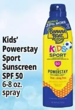 Ocean State Job Lot Banana Boat kids sport sunscreen offer