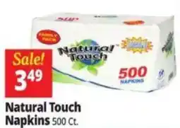 Ocean State Job Lot Natural Touch Napkins offer